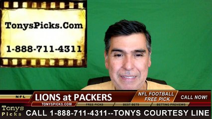Green Bay Packers vs. Detroit Lions Free Pick Prediction NFL Pro Football Odds Preview 9-25-2016