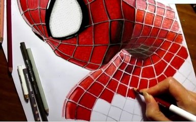 Speed Drawing of The Amazing Spider-Man How to Draw Time Lapse Art Video Colored Pencil Illustration Artwork Realism