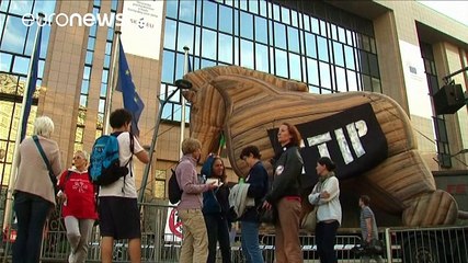 Demonstration gegen TTIP und CETA in Brüssel