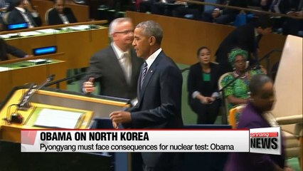 N. Korea must face consequences for nuclear test: Obama