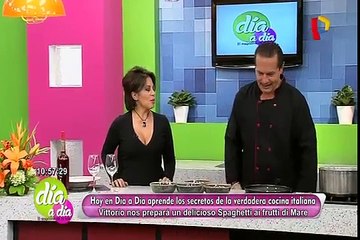 Aprende la receta de los espaguetis con marisco