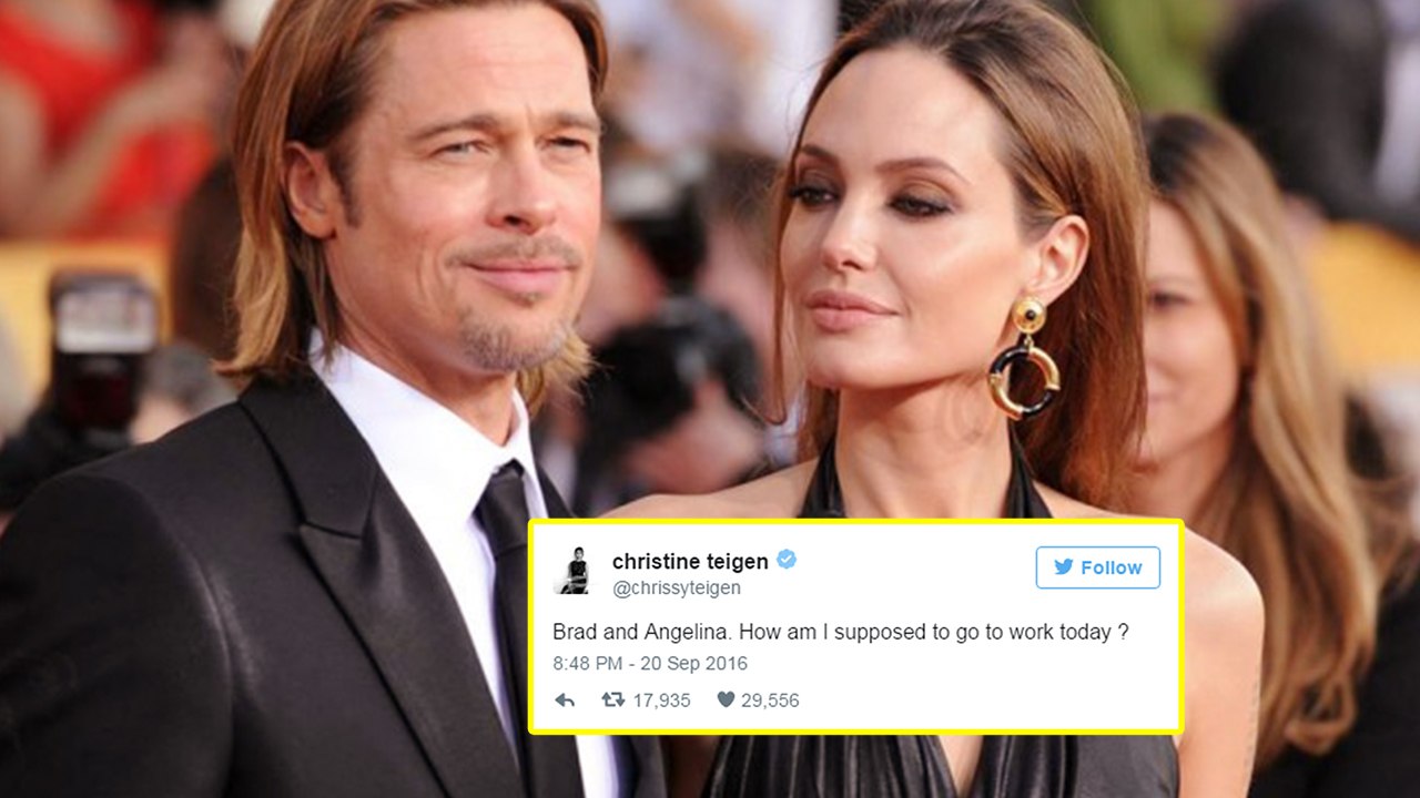 Chrissy Teigen and More Celebs Response on Brad Pitt and Angelina Jolie Divorce