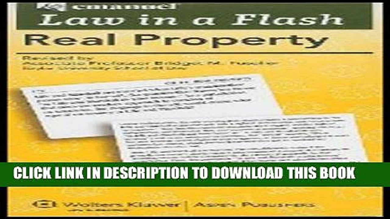 [PDF] Law in a Flash Cards: Real Property, 2013 Edition (Emanuel Law in a Flash) Full Online