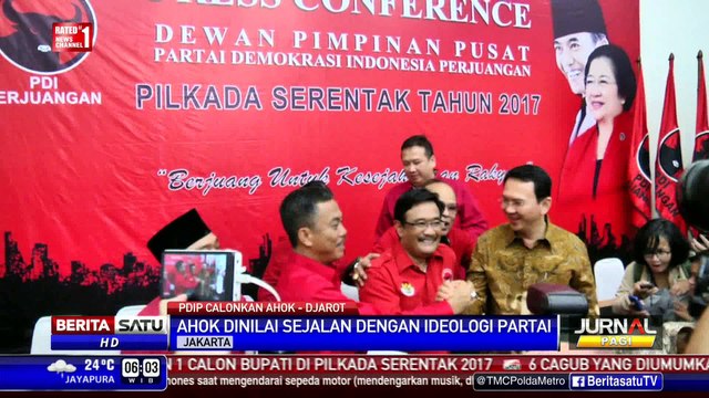Dukung Ahok, PDIP: Ideologi yang Dimiliki Ahok Sejalan dengan PDIP