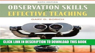 New Book Observation Skills for Effective Teaching (6th Edition)