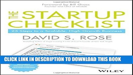 [PDF] The Startup Checklist: 25 Steps to a Scalable, High-Growth Business Popular Colection