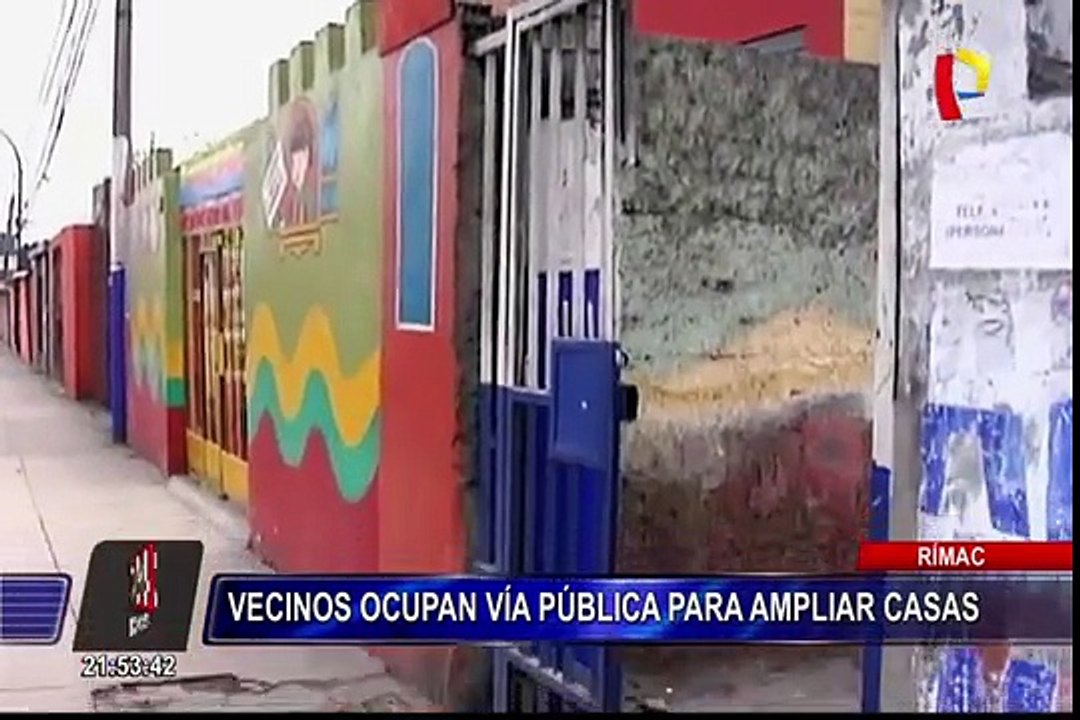 Rímac: vecinos ocupan vía pública para ampliar viviendas