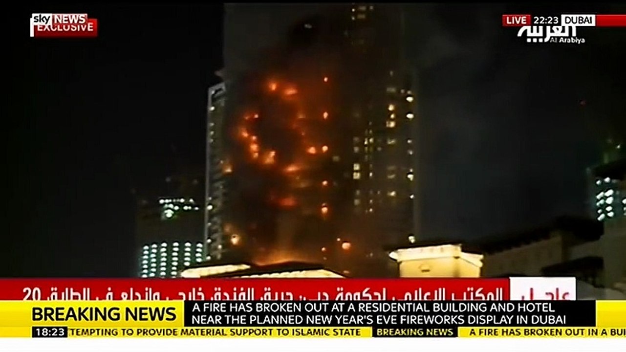 Tin tức về cháy siêu khách sạn ở Dubai năm mới 2016