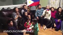 Phản ứng của gia đình hoa hậu Philippines khi cô ấy được đăng quang HHHV 2015