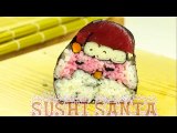 Cách cuộn sushi hình ông già Noel cho ngày giáng sinh