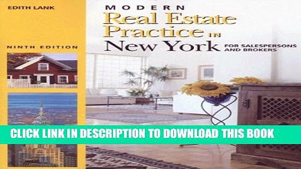 [PDF] Modern Real Estate Practice in New York Full Online