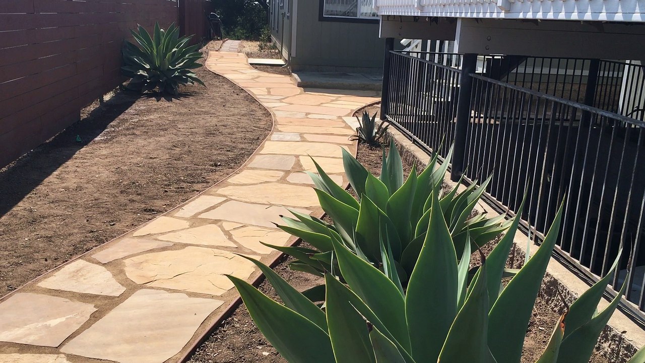 Flagstone Prepering in Santa Barbara Landscape Company
