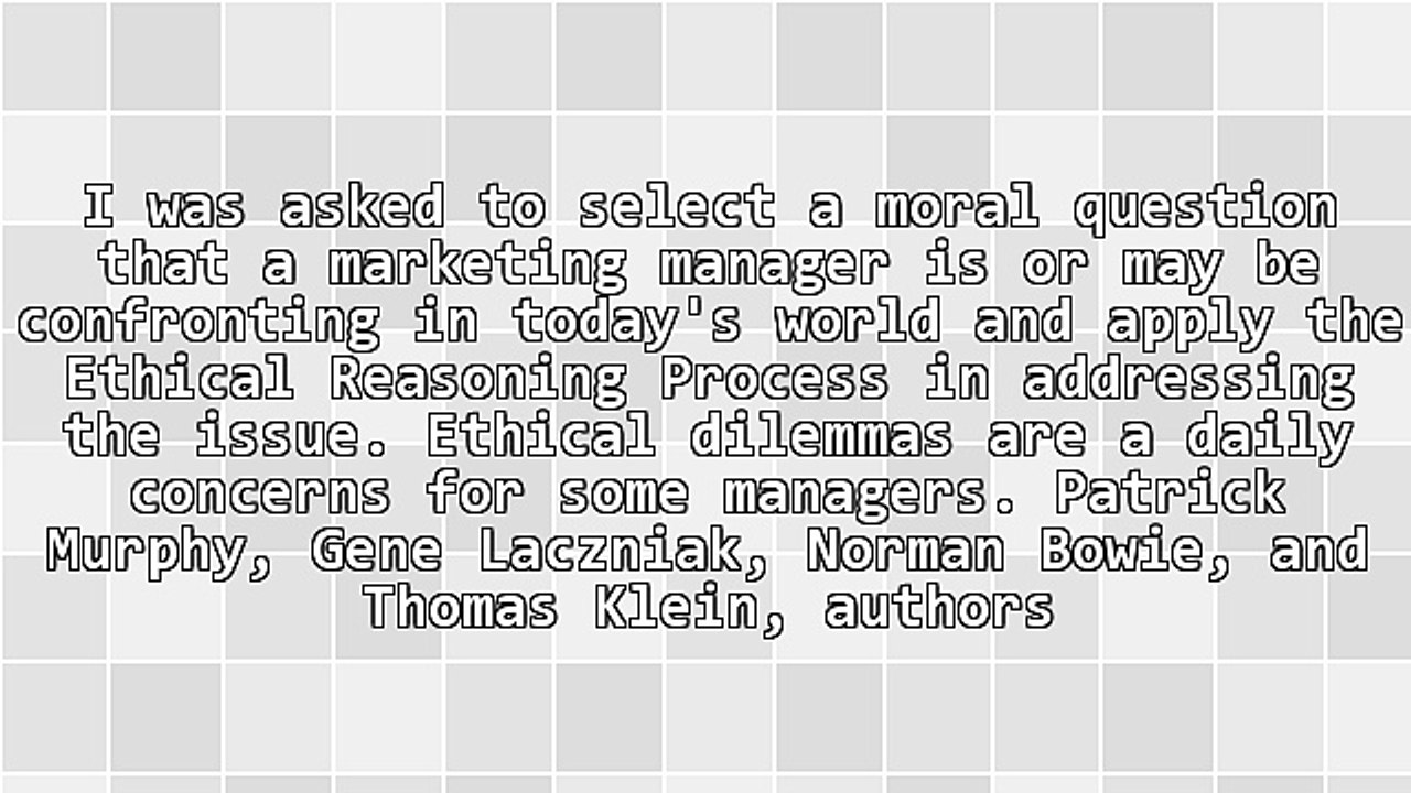 Ethical reasoning process