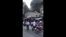 Nghệ An: Cháy lớn tại kho hàng phụ tùng xe máy