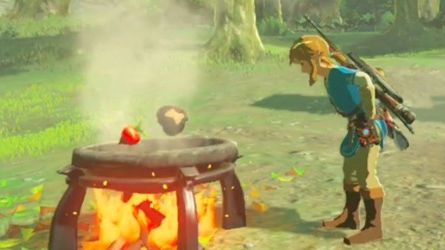 The Legend of Zelda_ Breath of the Wild - Cooking Gameplay