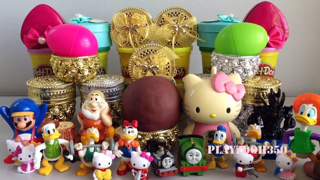 Disney, Donald Duck,PLAY DOH SURPRISE EGGS with Surprise Toys,Hello Kitty,Thomas and Friends,Toys Videos For children