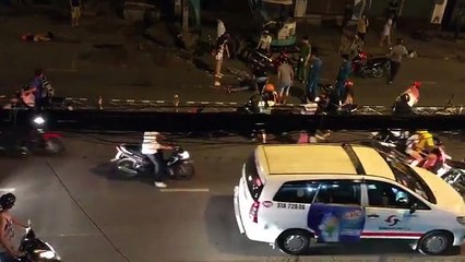 Hiện trường nam thanh niên bị xe tải cán tử vong