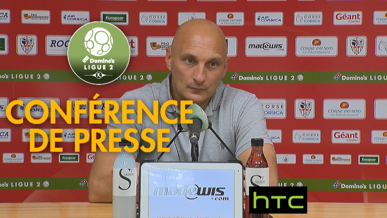 Conférence de presse AC Ajaccio - AJ Auxerre (2-0) : Olivier PANTALONI (ACA) - Viorel MOLDOVAN (AJA) - 2016/2017