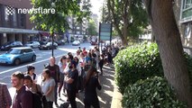 Londoners queue for more than a mile to get their hands on a burger