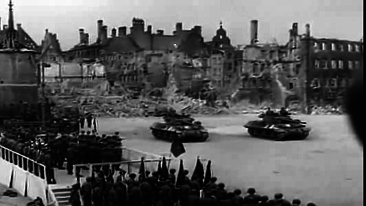 Flag-Raising Ceremony (3rd Division) Nuremberg, Germany, 04/15/1945