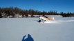 Drift et dérapages sur un lac gelé d'un avion à la Fast & Furious !
