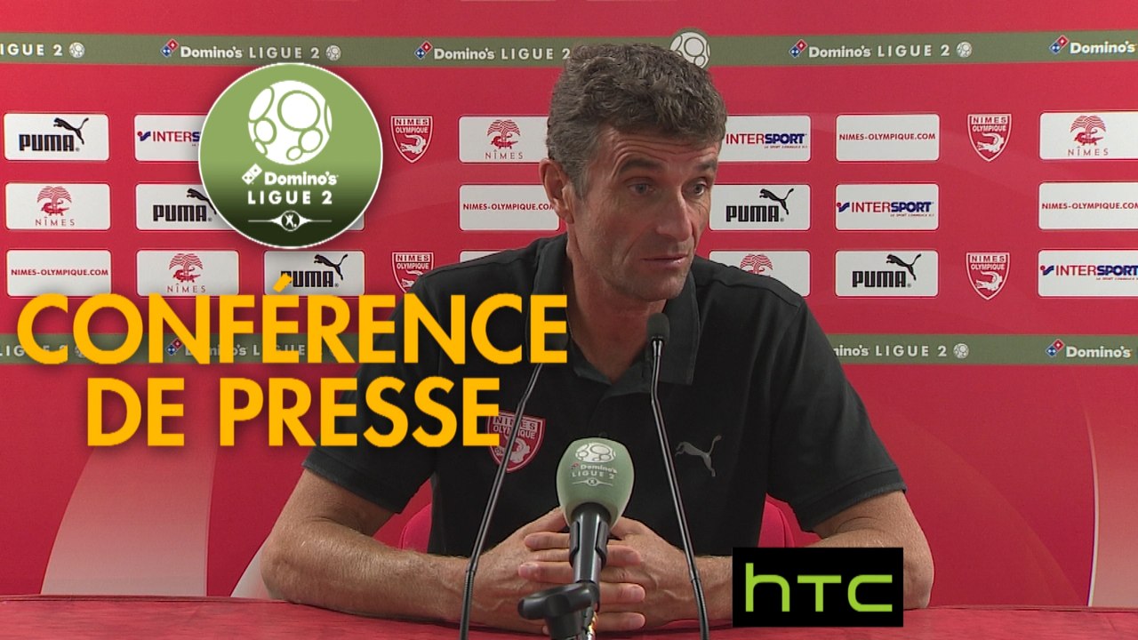 Conférence de presse Nîmes Olympique - ESTAC Troyes (2-2) : Bernard BLAQUART (NIMES) - Jean-Louis GARCIA (ESTAC) - 2016/2017