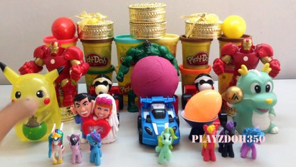 Download Video: PLAY DOH SURPRISE EGGS with Surprise Toys,Hulk,Marvel Avengers, Iron Man,My Little Pony Horses,Egg Surprise Toys