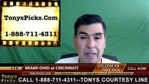Cincinnati Bearcats vs. Miami Ohio Redhawks Free Pick Prediction NCAA College Football Odds Preview 9/24/2016