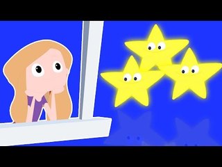 Twinkle cintilação pouca estrela | Banda desenhada por crianças | Popular berçário da rima