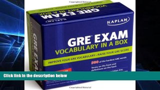 Big Deals  Kaplan GRE Vocabulary Exam in a Box  Free Full Read Best Seller