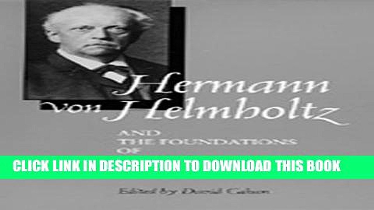 [PDF] Hermann von Helmholtz and the Foundations of Nineteenth-Century Science (California Studies