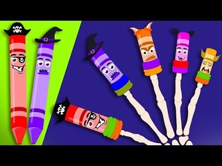 Scary Crayons | Finger Family | Scary Rhyme for Kids & Preschoolers