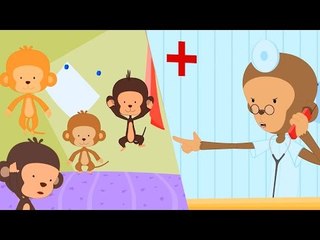 пять маленьких обезьян детской песни | потешки для детей | рифмы в России