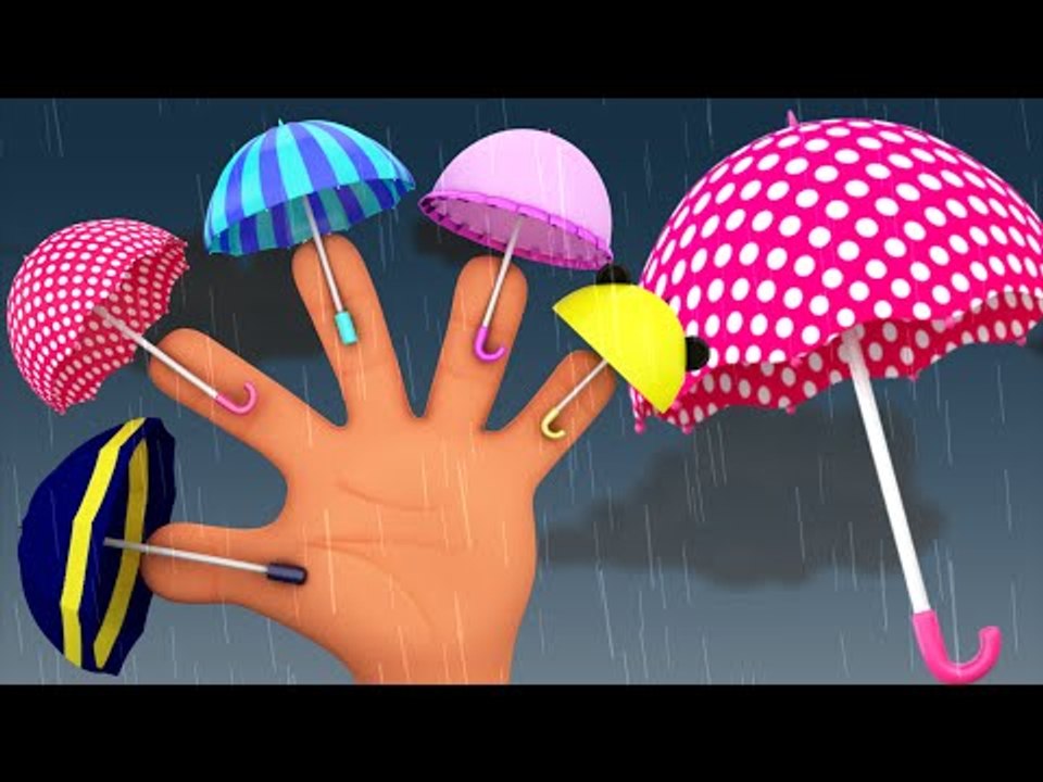 umbrella finger family | nursery rhymes | rain rain go away | 3d rhymes | kids songs