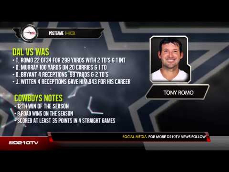 DALLAS COWBOYS VS WASHINGTON REDSKINS RECAP
