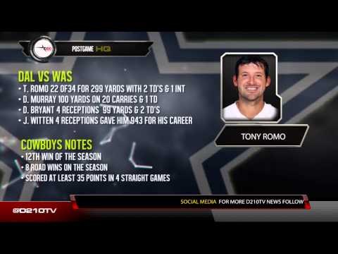 DALLAS COWBOYS VS WASHINGTON REDSKINS RECAP