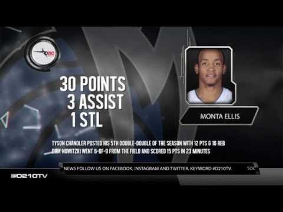 MONTA ELLIS SCORES 30 ON T'WOLVES IN MAVERICKS WIN