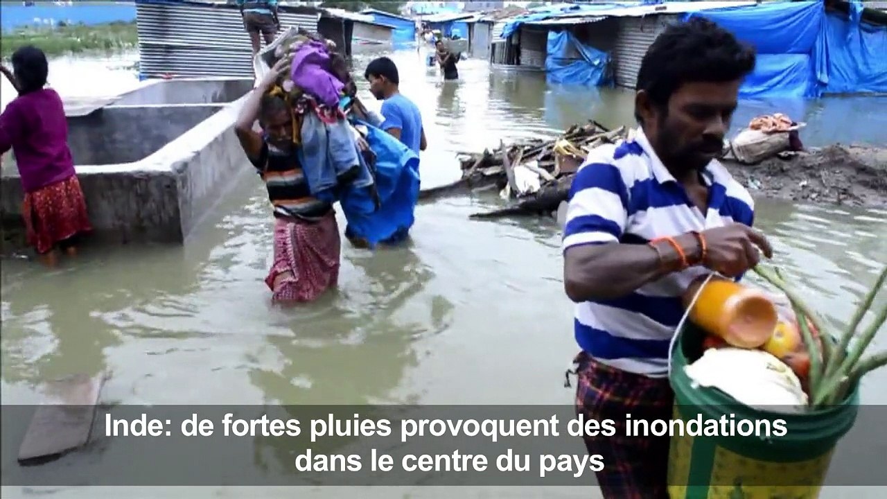 De fortes pluies provoquent des inondations au centre de l'Inde