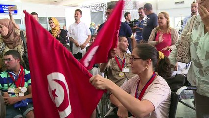 استقبال الأبطال للبعثة التونسية الى الألعاب البارالمبية