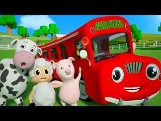 Wheels On The Bus Go Round And Round | 3D Nursery Rhyme Songs | Videos For Children