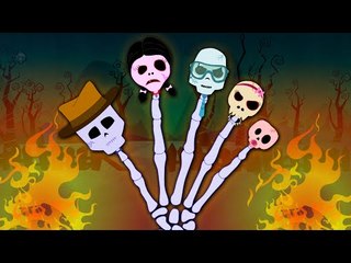Finger Family Skeleton | Halloween nursery rhymes with lyrics | Kids songs
