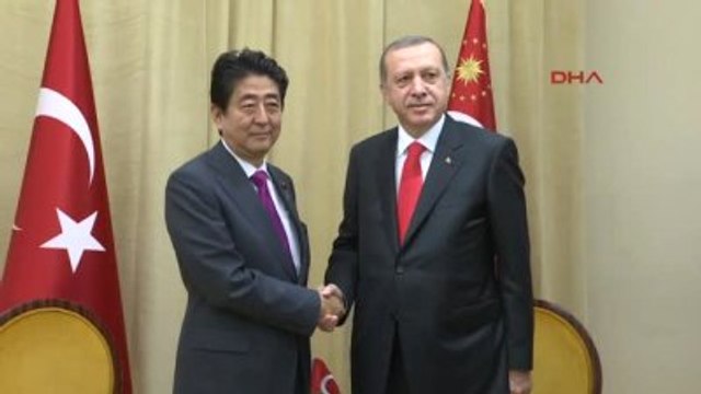 Cumhurbaşkanı Erdoğan, Japonya Başbakanı Şinzo Abe'yi Kabul Etti