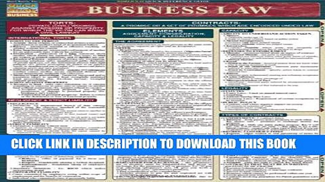 [PDF] Business Law 2005 Update Laminate Reference Chart (Quickstudy: Business) [Online Books]