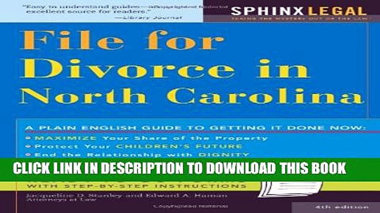 [PDF] File for Divorce in North Carolina (Legal Survival Guides) [Full Ebook]