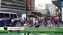 Así transcurrió la protesta de transportistas en la avenida Francisco de Miranda