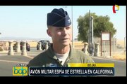 EEUU: avión militar espía se estrella en California