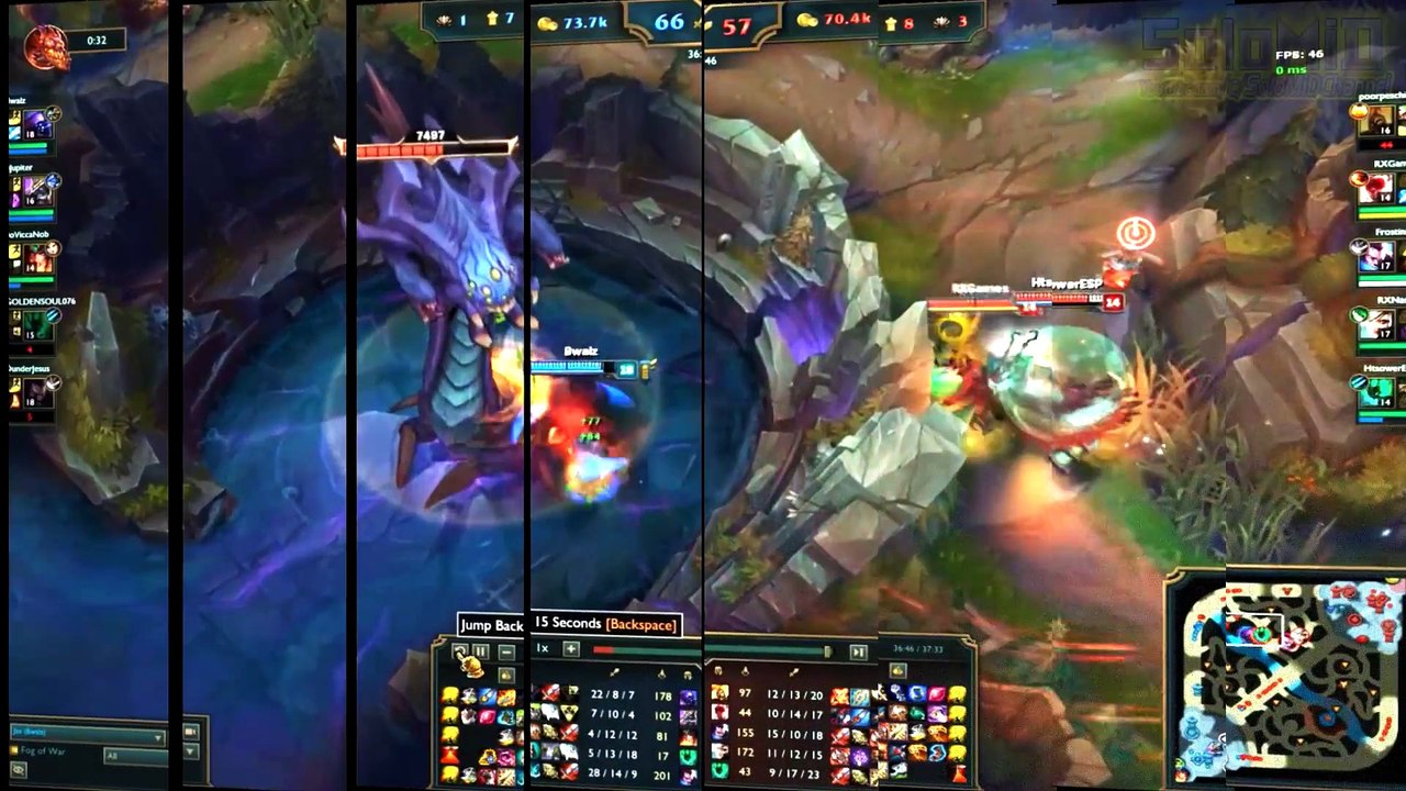 LoL Epic Moments #46 - Super Jax OutPlays 1vs4 + solo Baron   League of Legends