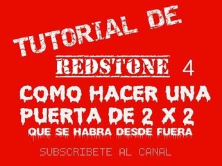 TUTORIAL DE REDTONE 4 COMO HACER UNA PUERTA DE 2 X2 que se habra desde fuera y desde dentro