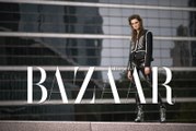 Carly Moore in Louis Vuitton by Benjamin Kanarek for Harper's Bazaar