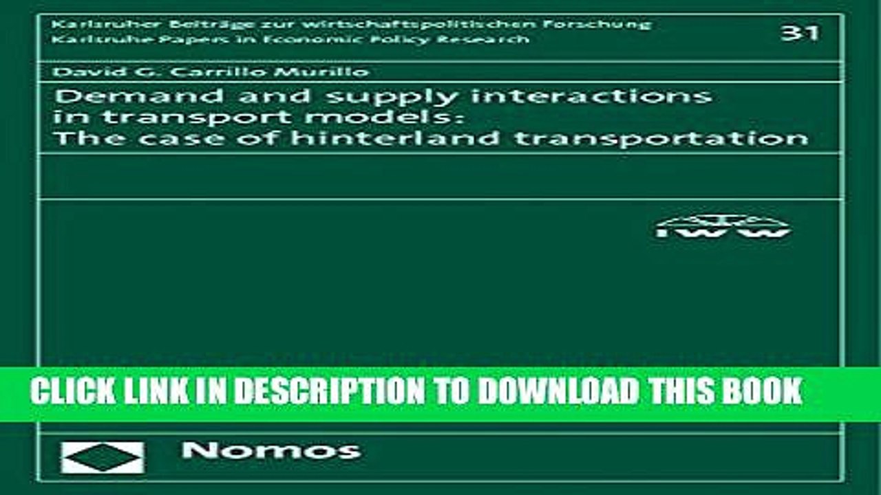 [Read PDF] Demand and Supply Interactions in Tr...